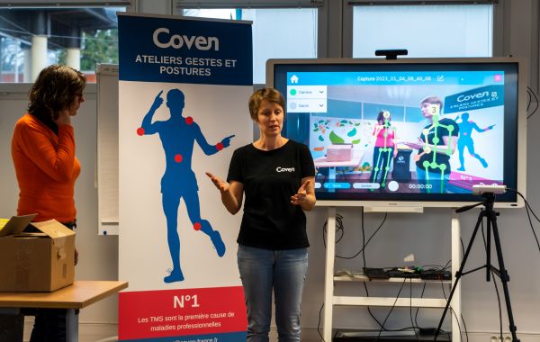 Les équipes expérimentent l'atelier prévention des TMS Coven