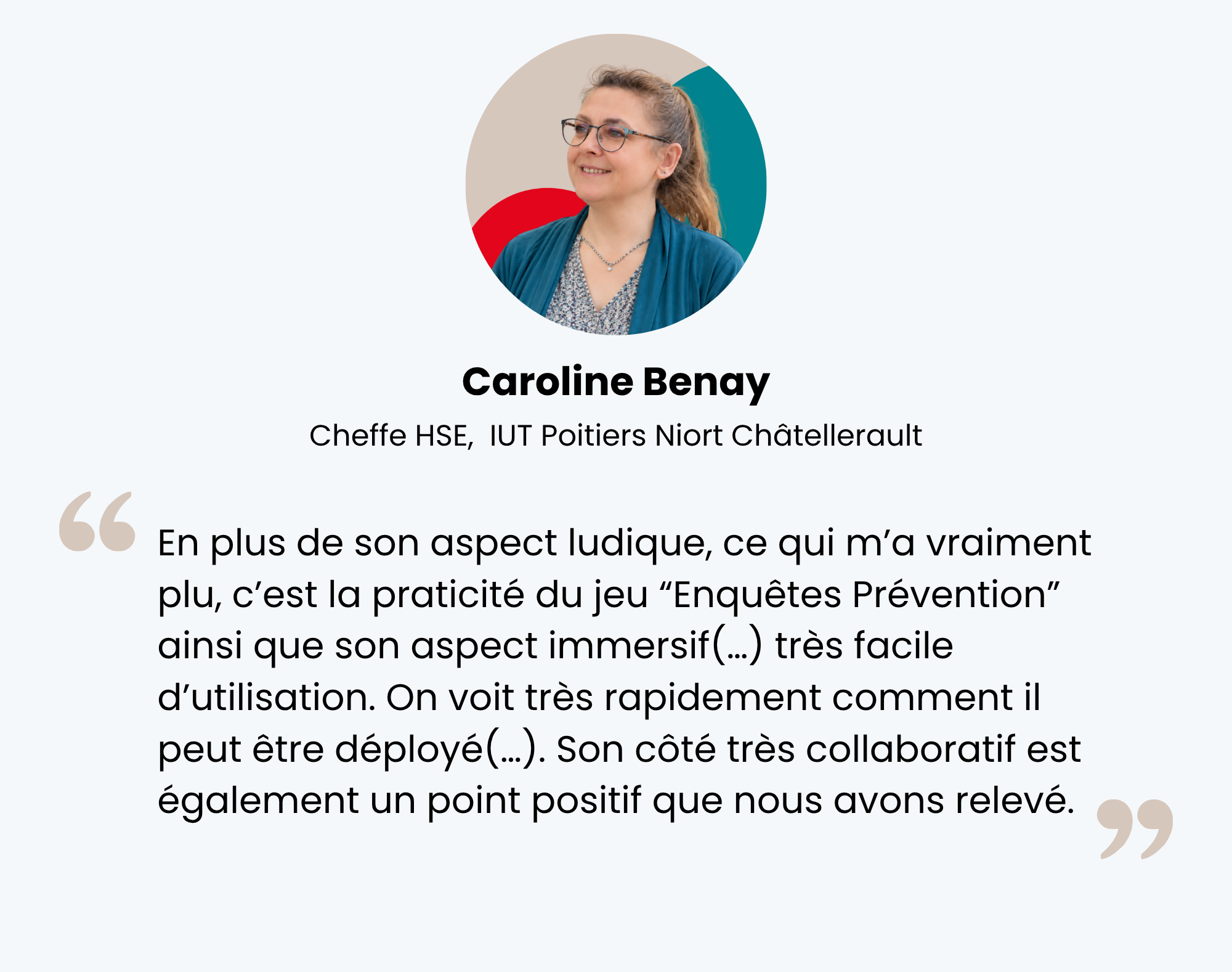 Témoignage Caroline Benay de IUT Poitiers Niort Châtellerault